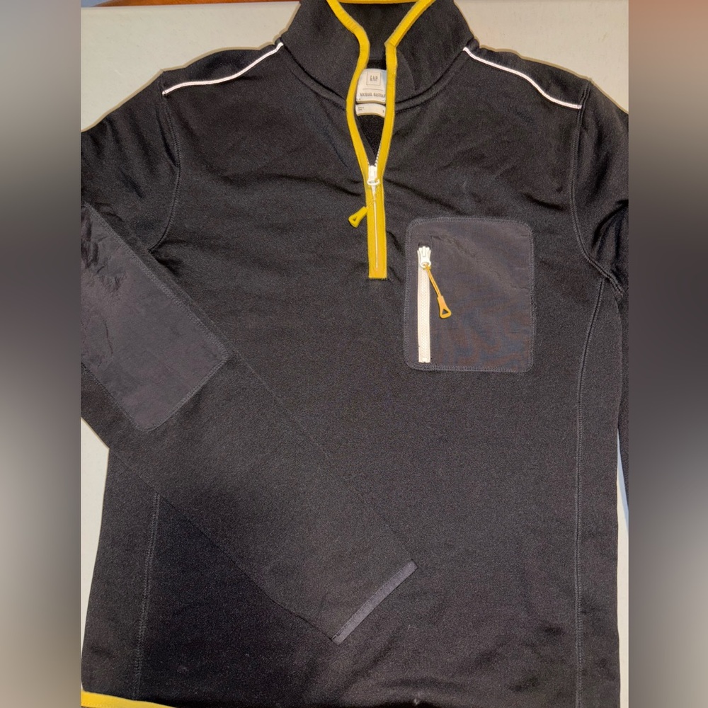 Gap x Michael Bastian GQ Black 1/4 Zip Pullover Rare 2016 American Sportswear